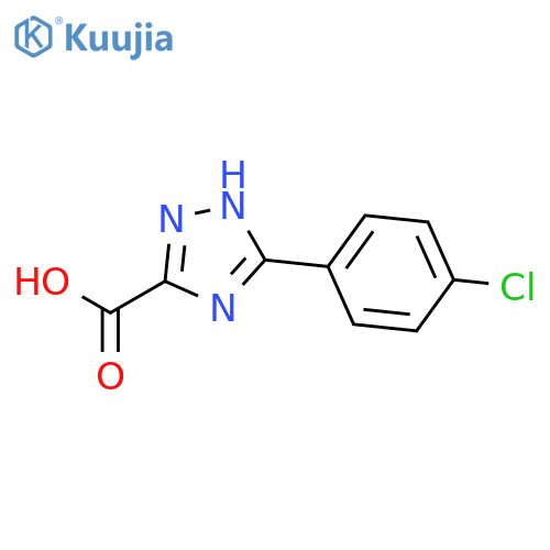 5-(4-chlorophenyl)-4H-1,2,4-triazole-3-carboxylic acid structure