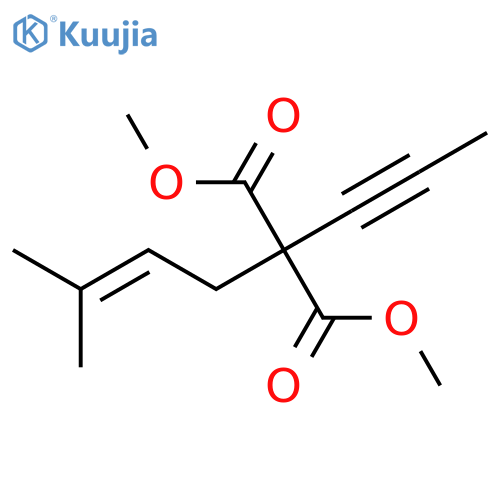 Propanedioic acid, (3-methyl-2-butenyl)-2-propynyl-, dimethyl ester structure