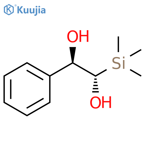 1,2-Ethanediol, 1-phenyl-2-(trimethylsilyl)-, (1R,2S)-rel- structure