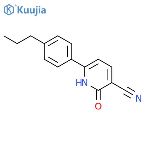 3-Pyridinecarbonitrile, 1,2-dihydro-2-oxo-6-(4-propylphenyl)- structure