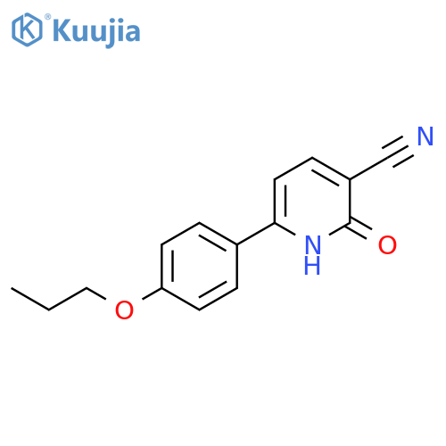3-Pyridinecarbonitrile, 1,2-dihydro-2-oxo-6-(4-propoxyphenyl)- structure