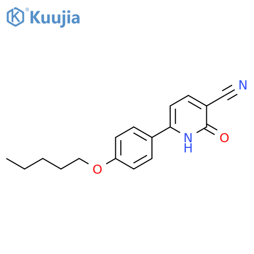 3-Pyridinecarbonitrile, 1,2-dihydro-2-oxo-6-[4-(pentyloxy)phenyl]- structure