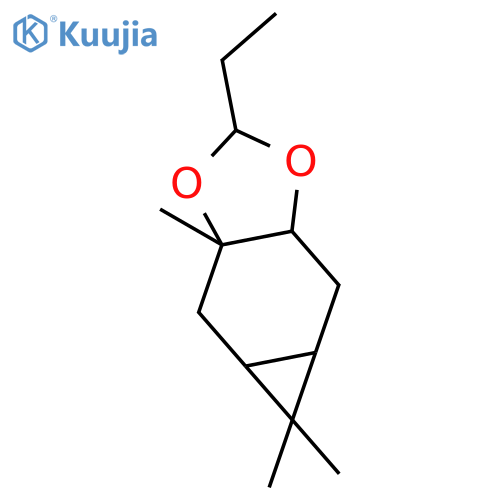 4H-Cyclopropa[f]-1,3-benzodioxole, 2-ethylhexahydro-3a,5,5-trimethyl- structure