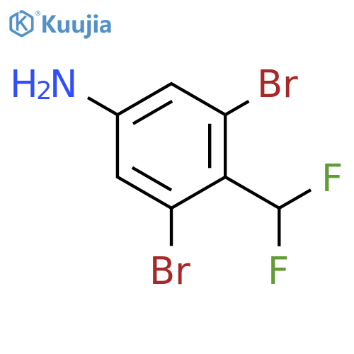 Benzenamine, 3,5-dibromo-4-(difluoromethyl)- structure