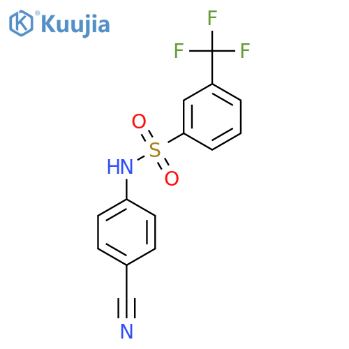 Benzenesulfonamide,N-(4-cyanophenyl)-3-(trifluoromethyl)- structure