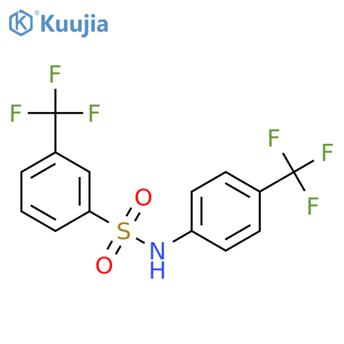 Benzenesulfonamide,3-(trifluoromethyl)-N-[4-(trifluoromethyl)phenyl]- structure