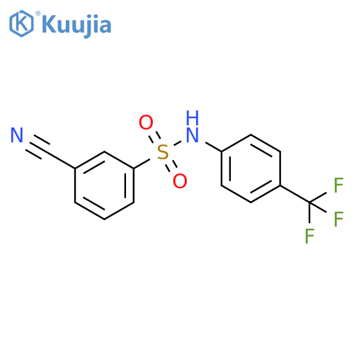 Benzenesulfonamide,3-cyano-N-[4-(trifluoromethyl)phenyl]- structure