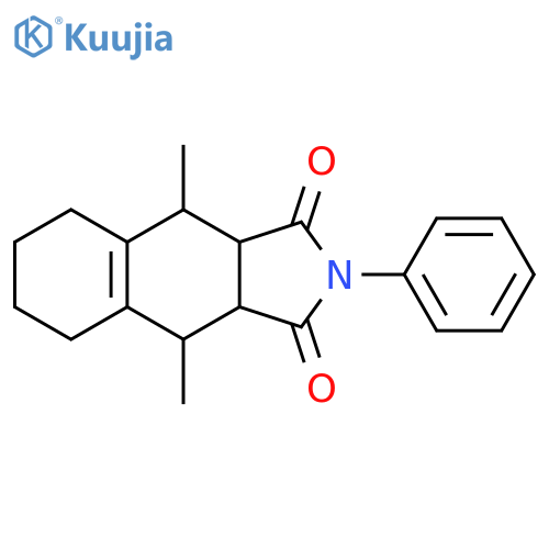 1H-Benz[f]isoindole-1,3(2H)-dione, 3a,4,5,6,7,8,9,9a-octahydro-4,9-dimethyl-2-phenyl- structure