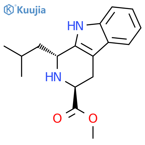 1H-Pyrido[3,4-b]indole-3-carboxylic acid, 2,3,4,9-tetrahydro-1-(2-methylpropyl)-, methyl ester, (1R-trans)- structure