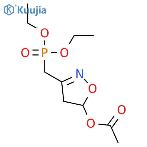 Phosphonic acid, [[5-(acetyloxy)-4,5-dihydro-3-isoxazolyl]methyl]-, diethyl ester structure
