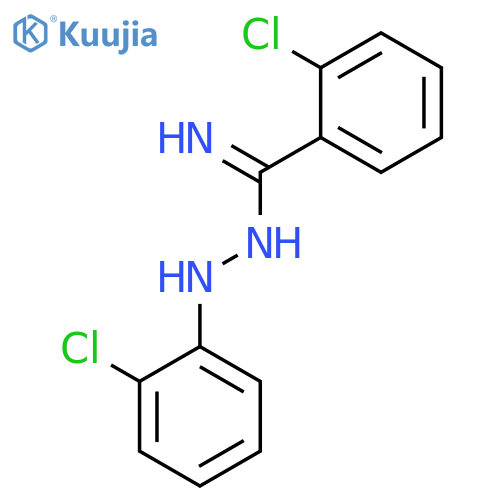 Benzenecarboximidic acid, 2-chloro-, 2-(2-chlorophenyl)hydrazide structure