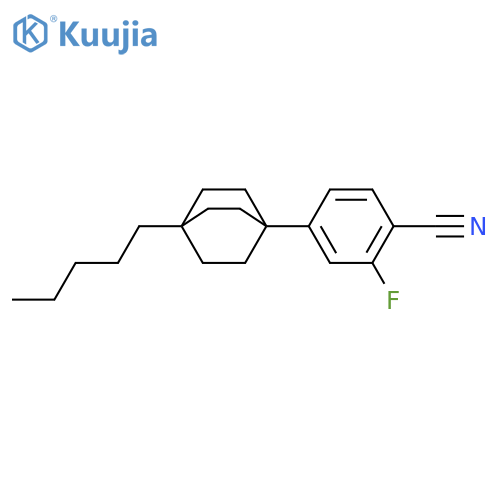Benzonitrile, 2-fluoro-4-(4-pentylbicyclo[2.2.2]oct-1-yl)- structure
