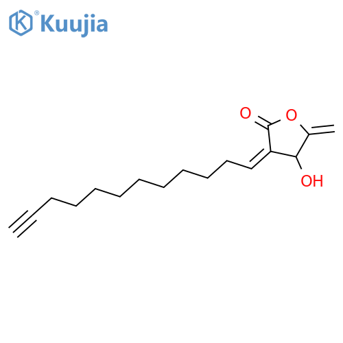 (3Z,4R)-3-(dodec-11-yn-1-ylidene)-4,5-dihydro-4-hydroxy-5-methylidenefuran-2(3H)-one structure