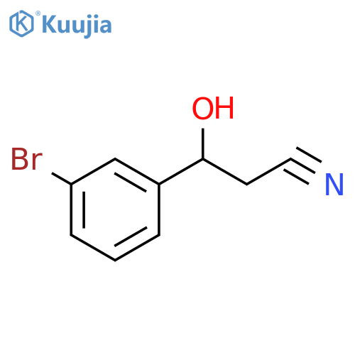 3-(3-Bromophenyl)-3-hydroxypropanenitrile structure