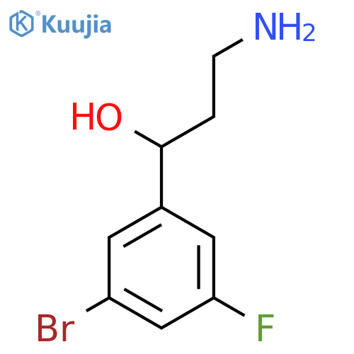 3-Amino-1-(3-bromo-5-fluorophenyl)propan-1-ol structure