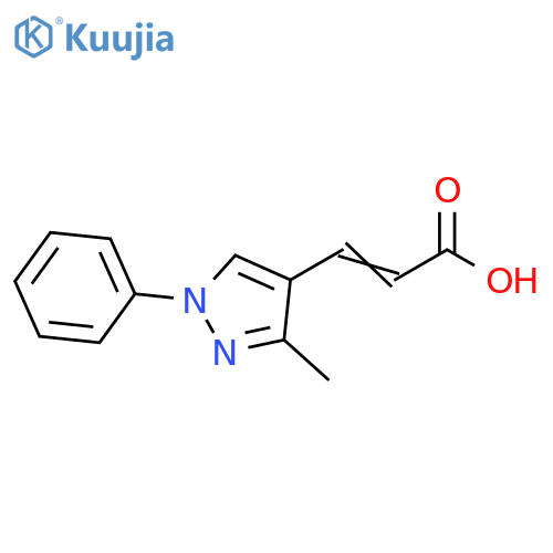 2-Propenoic acid, 3-(3-methyl-1-phenyl-1H-pyrazol-4-yl)- structure
