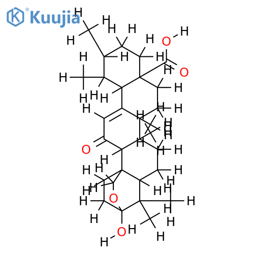 3,25-epoxy-3alpha-hydroxy-11-oxo-urs-12-en-28-oic acid structure