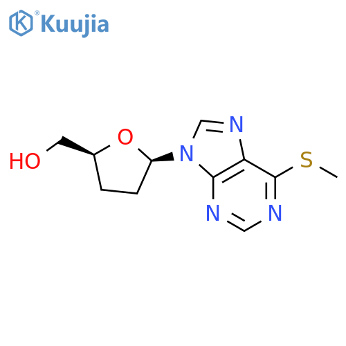 2-Furanmethanol,tetrahydro-5-[6-(methylthio)-9H-purin-9-yl]-, (2S,5R)- structure