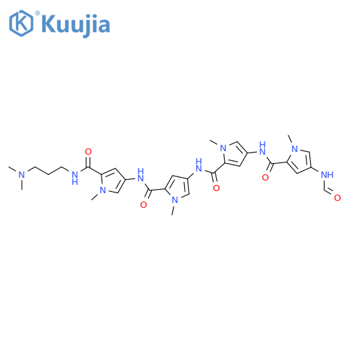 1H-Pyrrole-2-carboxamide,N-[5-[[[5-[[[3-(dimethylamino)propyl]amino]carbonyl]-1-methyl-1H-pyrrol-3-yl]amino]carbonyl]-1-methyl-1H-pyrrol-3-yl]-4-[[[4-(formylamino)-1-methyl-1H-pyrrol-2-yl]carbonyl]amino]-1-methyl- structure
