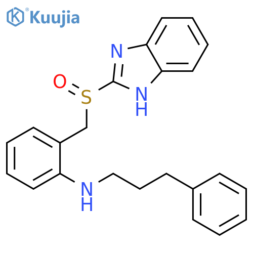 Benzenepropanamine, N-[2-[(1H-benzimidazol-2-ylsulfinyl)methyl]phenyl]- structure