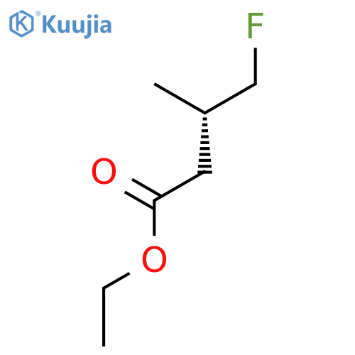 Butanoic acid, 4-fluoro-3-methyl-, ethyl ester, (S)- structure