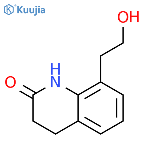 2(1H)-QUINOLINONE, 3,4-DIHYDRO-8-(2-HYDROXYETHYL)- structure