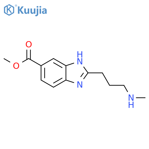 2-(3-methylaminopropyl)-1H-benzoimidazole-5-carboxylic acid methyl ester structure