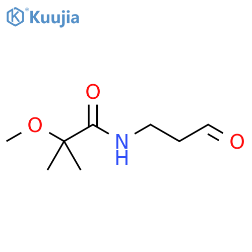 2-methoxy-2-methyl-N-(3-oxopropyl)propionamide structure