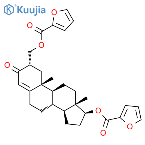 Androst-4-en-3-one, 17-[(2-furanylcarbonyl)oxy]-2-[[(2-furanylcarbonyl)oxy]methyl]-, (2a,17b)- structure