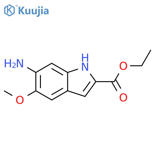 Ethyl 6-amino-5-methoxyindole-2-carboxylate structure