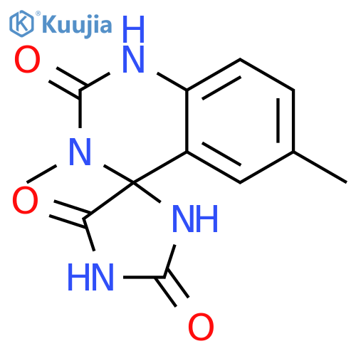 Spiro[imidazolidine-4,4'(1'H)-quinazoline]-2,2',5(3'H)-trione, 3',6'-dimethyl- structure