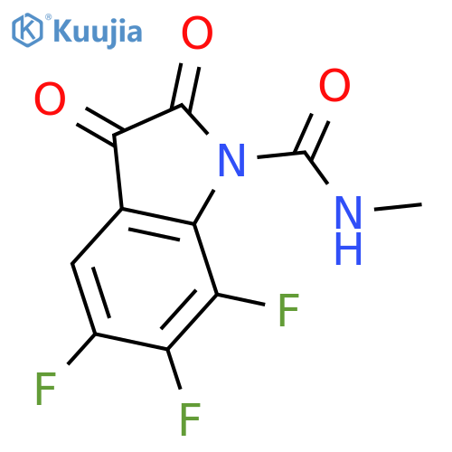 1H-Indole-1-carboxamide, 5,6,7-trifluoro-2,3-dihydro-N-methyl-2,3-dioxo- structure