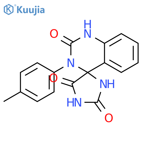 Spiro[imidazolidine-4,4'(1'H)-quinazoline]-2,2',5(3'H)-trione, 3'-(4-methylphenyl)- structure