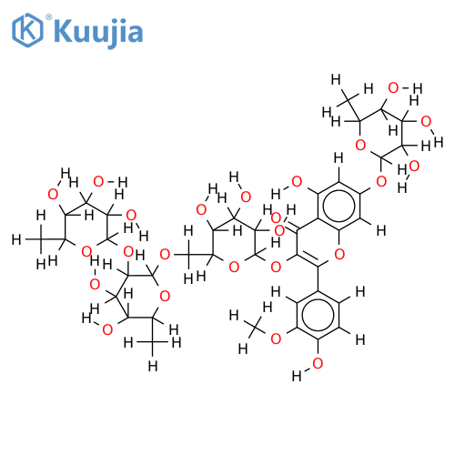 3-O-[alpha-L-Rhamnopyranosyl-(1?2)-[alpha-L-rhamnopyranosyl-(1?6)]-beta-D-galactopyranoside]-3,4',5,7-Tetrahydroxy-3'-methoxyflavone structure