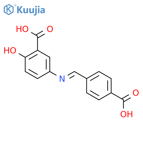 Benzoic acid, 5-[[(4-carboxyphenyl)methylene]amino]-2-hydroxy- structure