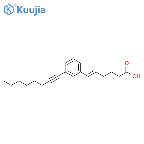 5-Hexenoic acid, 6-[3-(1-octynyl)phenyl]-, (E)- structure