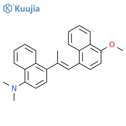 1-Naphthalenamine, 4-[2-(4-methoxy-1-naphthalenyl)-1-methylethenyl]-N,N-dimethyl- structure