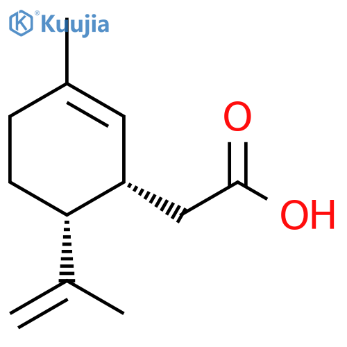2-(1S,6R)-3-methyl-6-(prop-1-en-2-yl)cyclohex-2-en-1-ylacetic acid structure