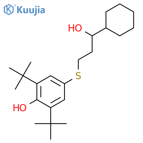 Phenol, 4-[(3-cyclohexyl-3-hydroxypropyl)thio]-2,6-bis(1,1-dimethylethyl)- structure