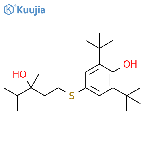 Phenol,2,6-bis(1,1-dimethylethyl)-4-[(3-hydroxy-3,4-dimethylpentyl)thio]- structure