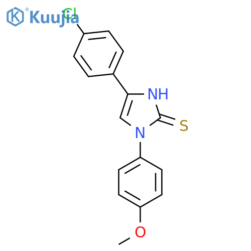 4-(4-Chloro-phenyl)-1-(4-methoxy-phenyl)-1h-imidazole-2-thiol structure