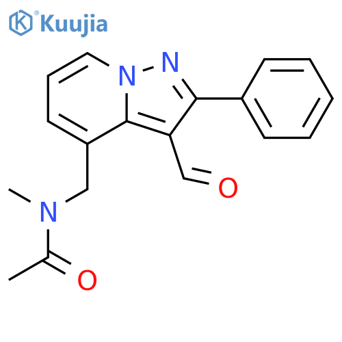 Acetamide,N-[(3-formyl-2-phenylpyrazolo[1,5-a]pyridin-4-yl)methyl]-N-methyl- structure