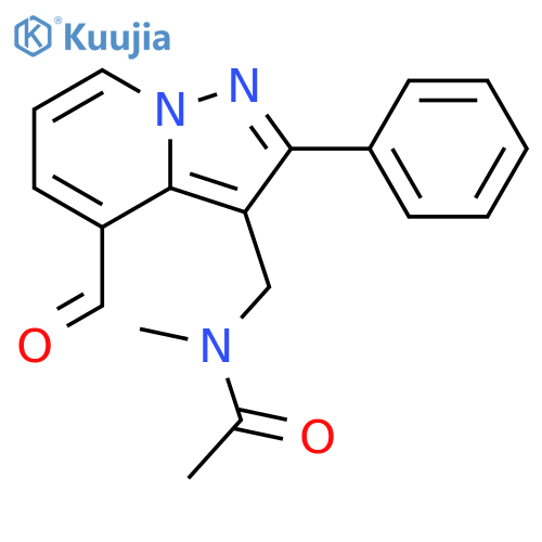 Acetamide,N-[(4-formyl-2-phenylpyrazolo[1,5-a]pyridin-3-yl)methyl]-N-methyl- structure