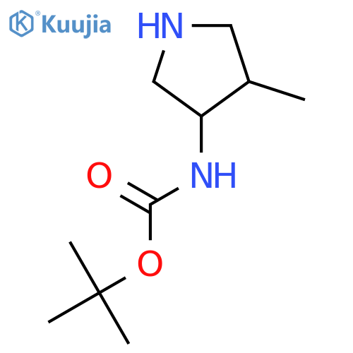 tert-butyl N-(4-methylpyrrolidin-3-yl)carbamate structure