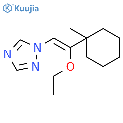 1H-1,2,4-TRIAZOLE, 1-[2-ETHOXY-2-(1-METHYLCYCLOHEXYL)ETHENYL]- structure