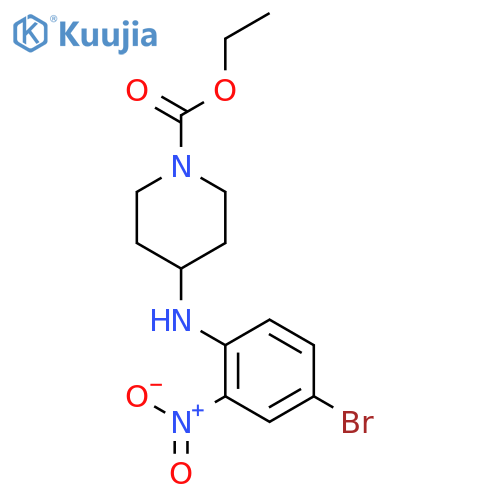 1-Piperidinecarboxylic acid, 4-[(4-bromo-2-nitrophenyl)amino]-, ethyl ester structure