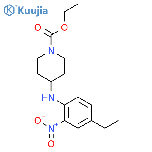1-Piperidinecarboxylic acid, 4-[(4-ethyl-2-nitrophenyl)amino]-, ethyl ester structure