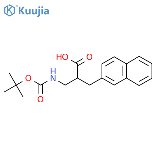 3-{(tert-butoxy)carbonylamino}-2-(naphthalen-2-yl)methylpropanoic acid structure