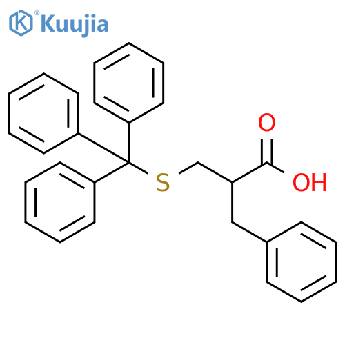 Benzenepropanoic acid, α-[[(triphenylmethyl)thio]methyl]- structure