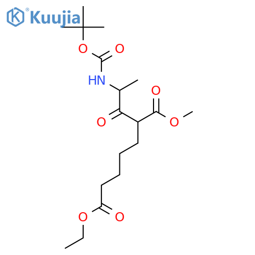 2-2-(N-Boc-amino)propionylheptanedioic Acid 7-Ethyl Ester 1-Methyl Ester structure